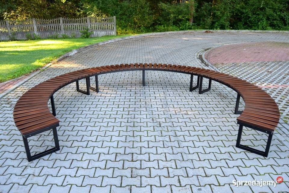 Ławka półokrągła ŁUK II bez oparcia miejska Kraków