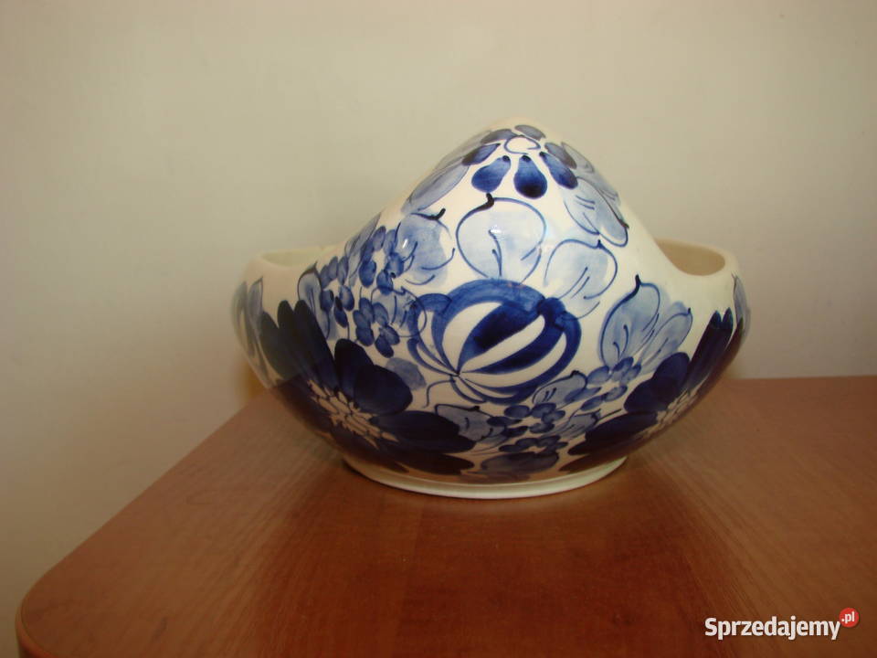 Włocławek fajansowa łódka do ikebany pomorskie Pruszcz Gdański