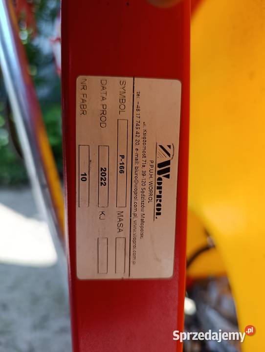 Opryskiwacz Woprol 600l 12m Wola Wielka sprzedam