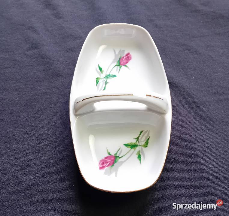 Przyprawnik kabaret Chodzież sygnatura stosowana Porcelana i szkło Koźminek