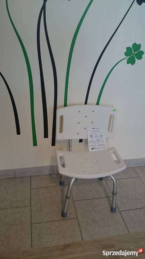 Krzesło prysznicowe z oparciem aluminiowe białe świętokrzyskie Kielce sprzedam