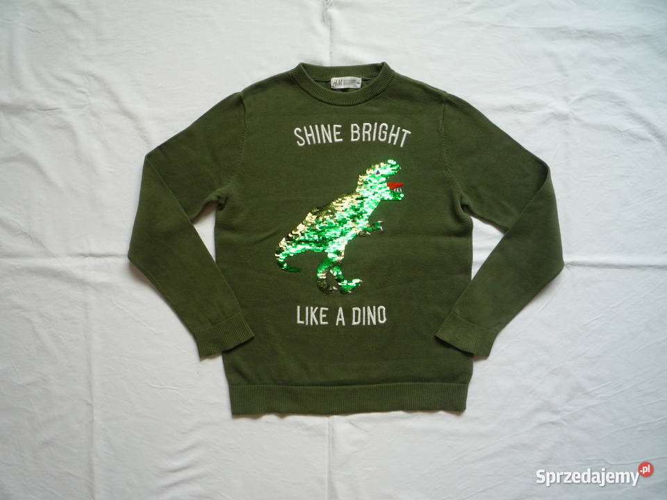 HM 122 Zielony sweter Bluzka Dinozaur Dla Dziecka Szczecin