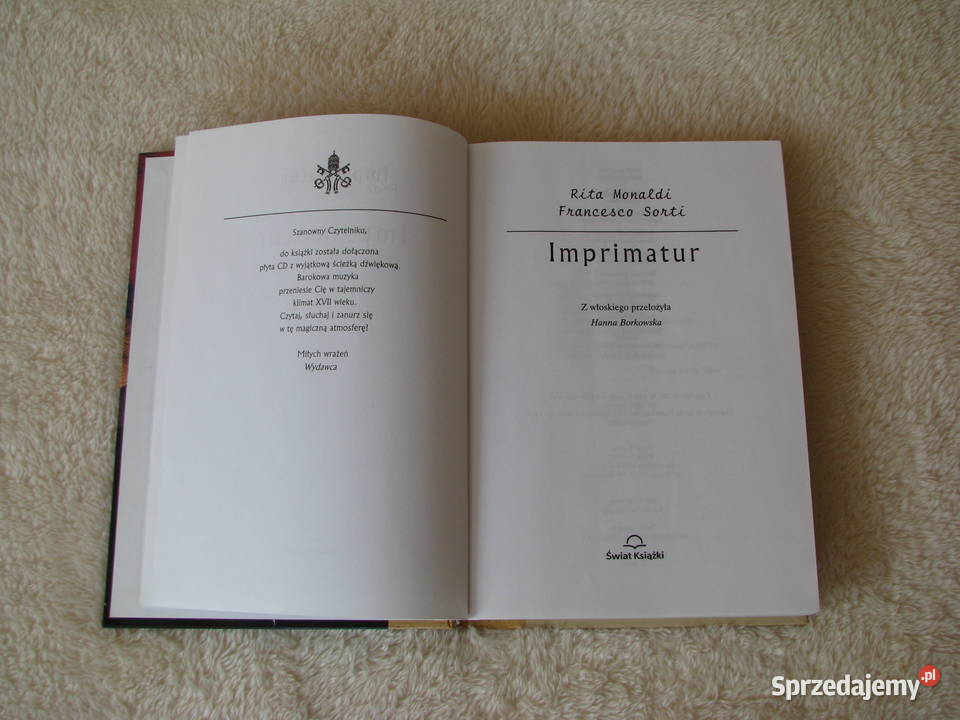Imprimatur Rita Monaldi Fransesco Sorti sprzedam