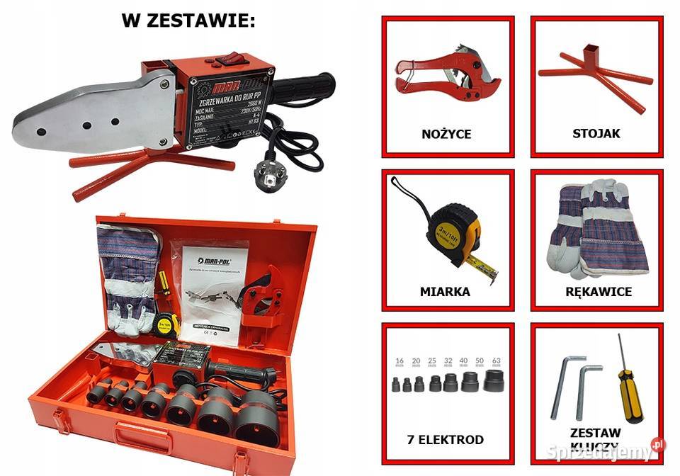Zgrzewarka do zgrzewania rur PP PCV duża 2660W 7 Pozostałe Ostrołęka