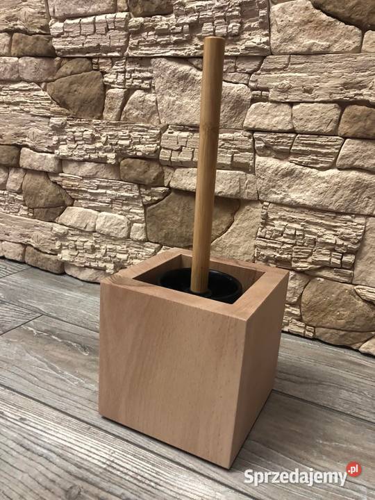 Szczotka do WC toaletowa drewniana buk bambus Dębica