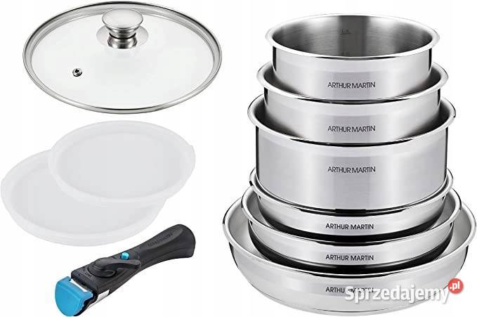 Zestaw garnków Arthur Martin stal nierdzewna gaz Myszyniec