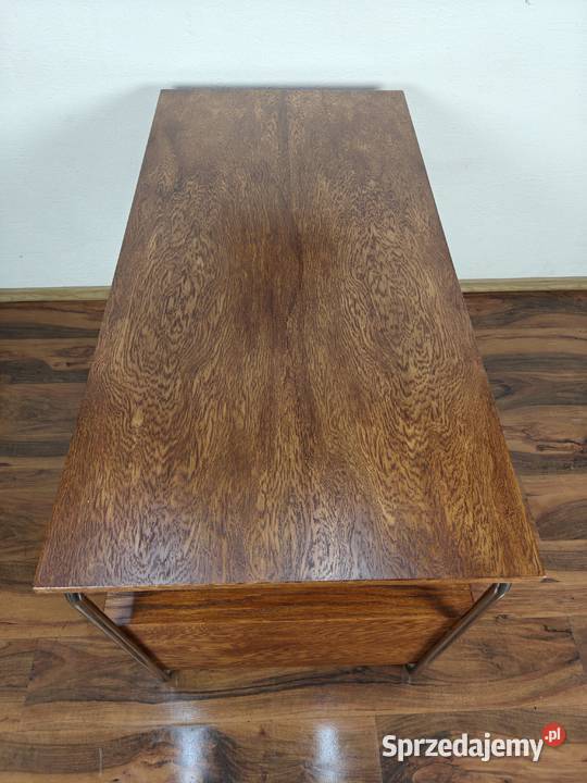 BIURKO Lewe Chrom Dąb ciemny brąz Bauhaus Art Radom sprzedam
