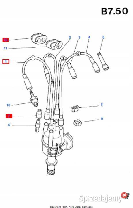 PRZEWÓD ZAPŁONOWY FORD SIERRA GRANADA SCORPIO