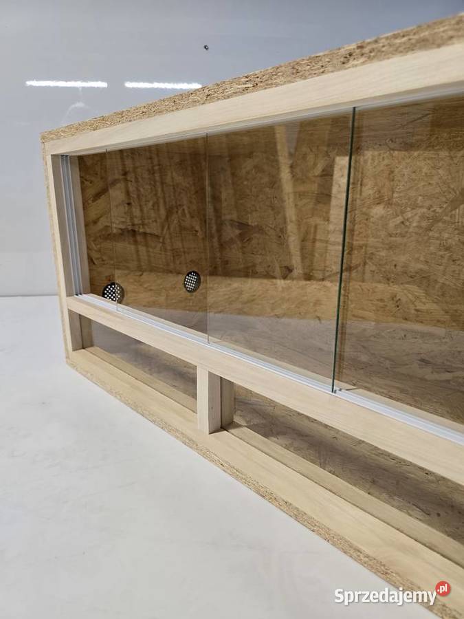 Terrarium z płyty osb 80x40x40 front drewniany Pięczkowo