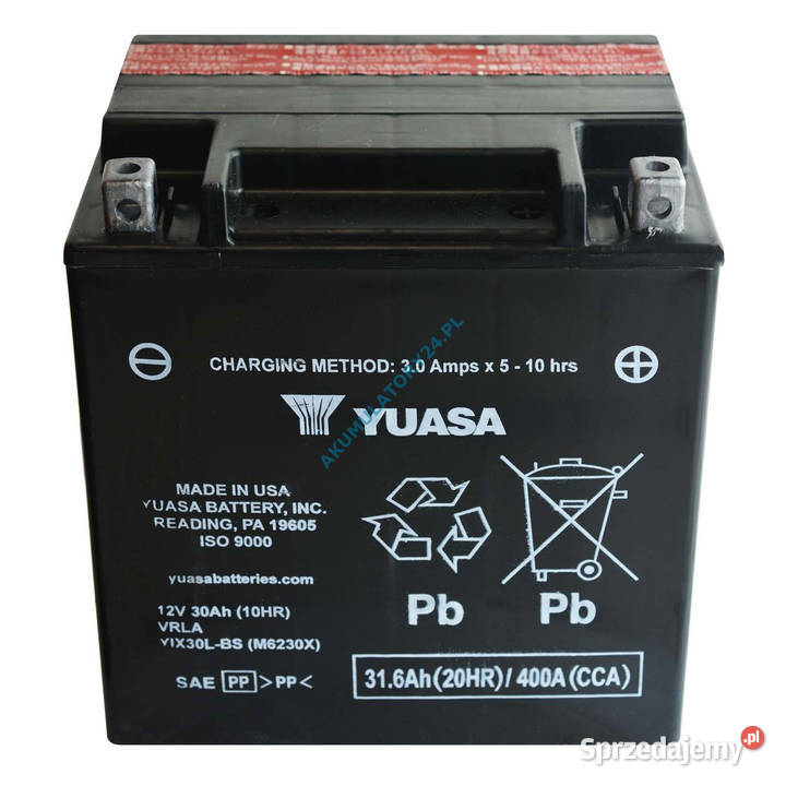 Akumulator motocyklowy YUASA YIX30LBS AGM 316Ah Układ elektryczny, zapłon dolnośląskie Wrocław