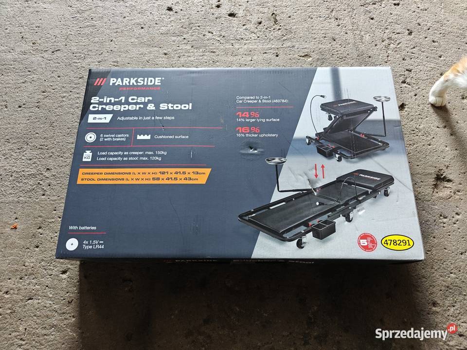 Parkside performance leżanka warsztatowa 2w1 z Kraków