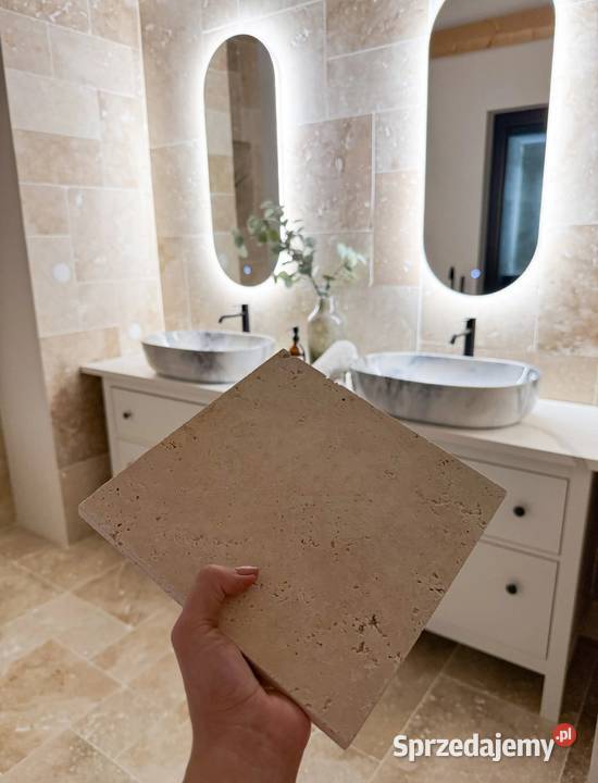 Komplet Kamienny Płytki Trawertyn BIANCHE 0742m2 mazowieckie Warszawa