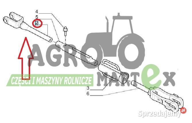5132115 WIDEŁKI WIESZAKA GÓRNE M27 CNH Części zamienne Wichrów