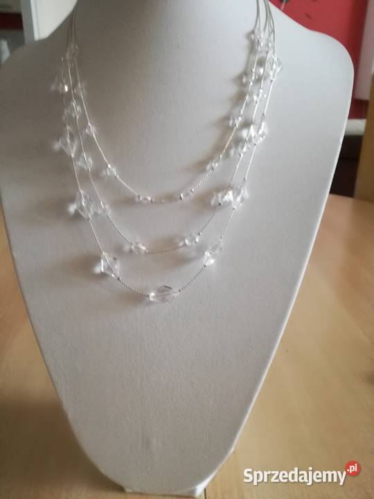 Naszyjnik z kryształkami Swarowski posrebrzane lubelskie
