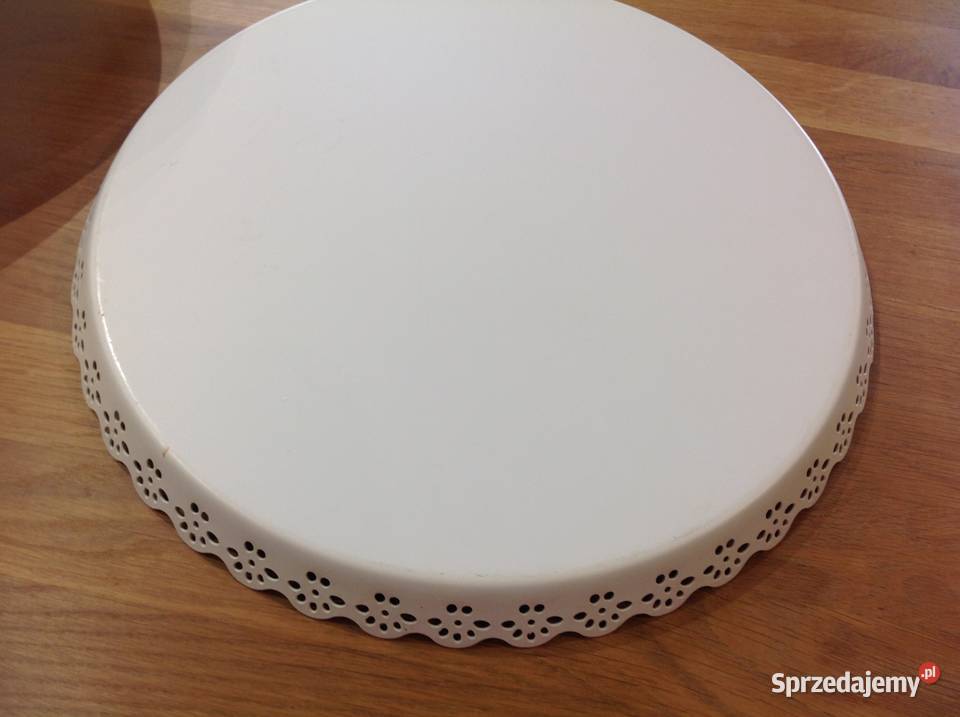 Taca Biała Metalowa Ażurowa biały