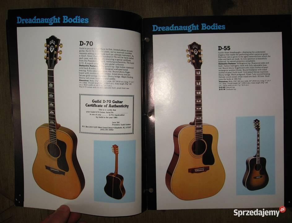 Guild FlatTops Classics guitar catalog katalog Kępice