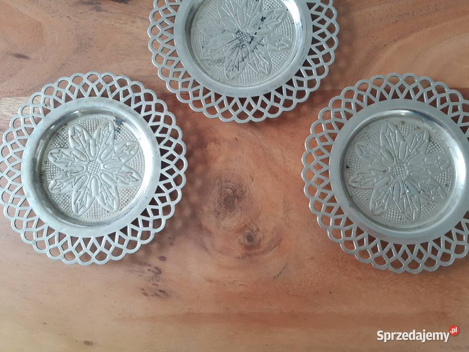 PRL Metalowa podkładka pod szklankę 5 Podkładki mazowieckie Warszawa sprzedam