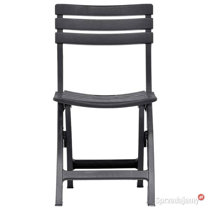 Składane krzesła ogrodowe 2 plastikowe