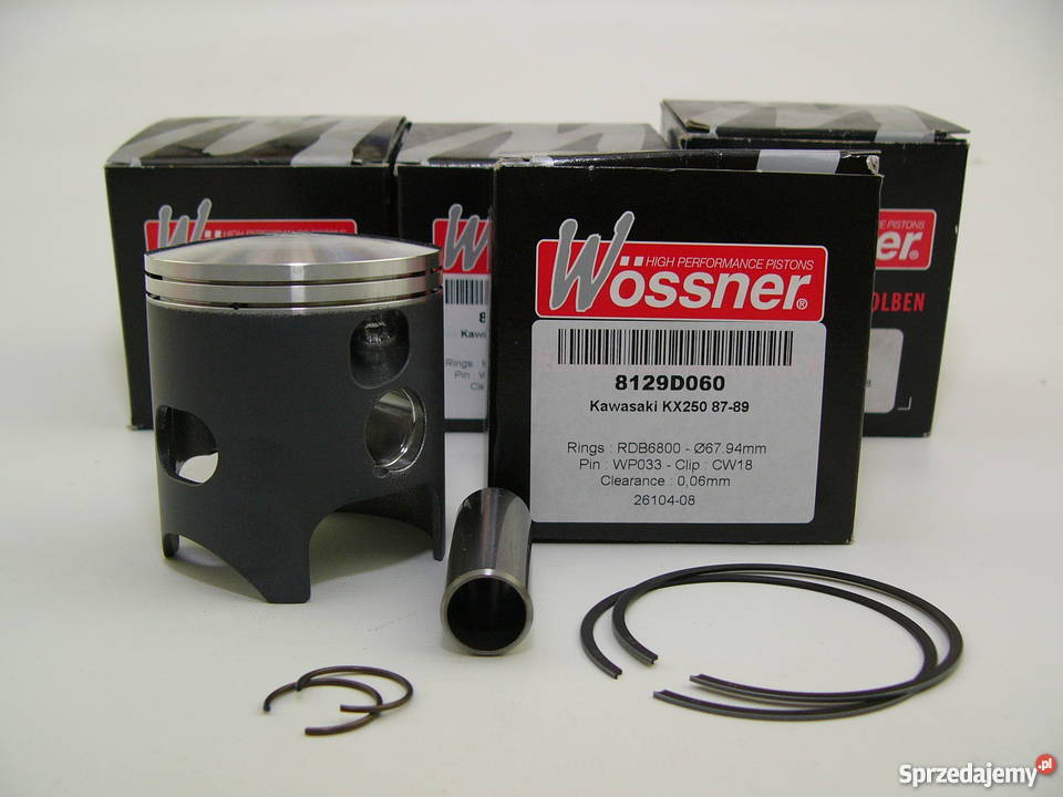 TŁOK komplet tłokowy WOSSNER 6794 mm KX 250 8789 Części Zabrze