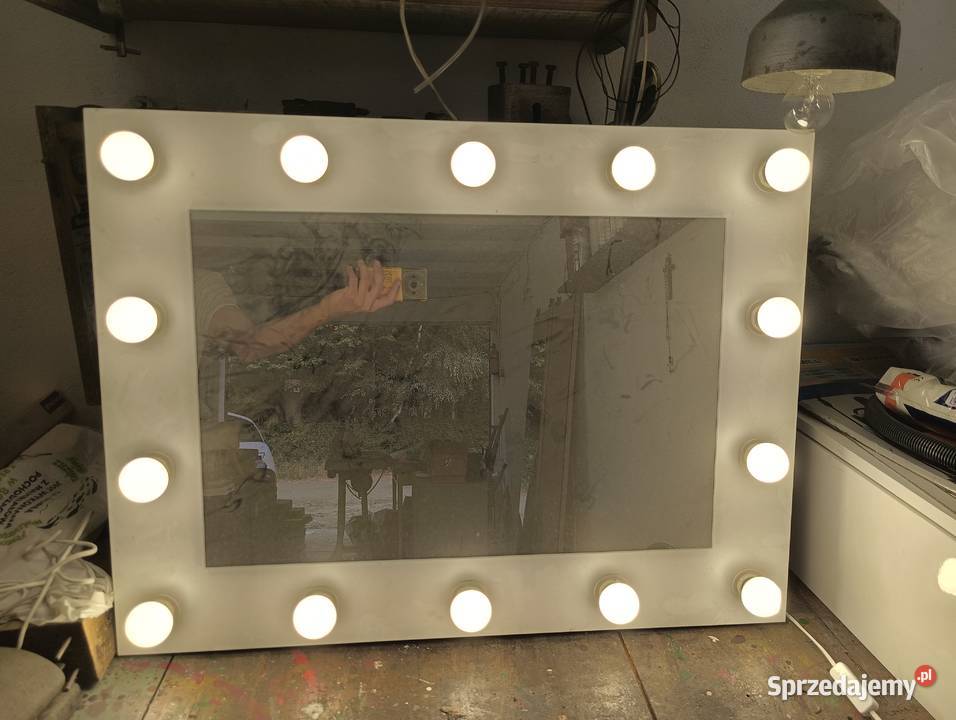 Lustro HOLLYWOOD LED 9075 BIAŁE 14 żarówek
