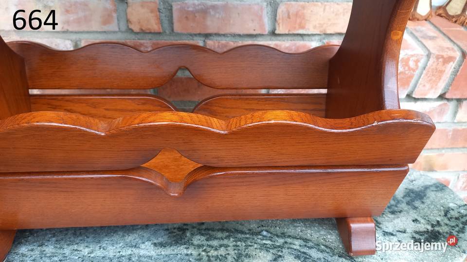 Gazetnik drewniany Stolik stojak na gazety z zachodniopomorskie