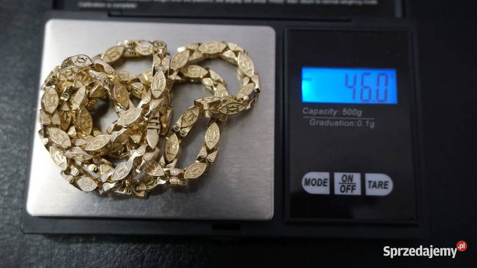 NOWY ZŁOTY ŁAŃCUSZEK AWANGARDOWY SPLOT 45G złoto Warszawa