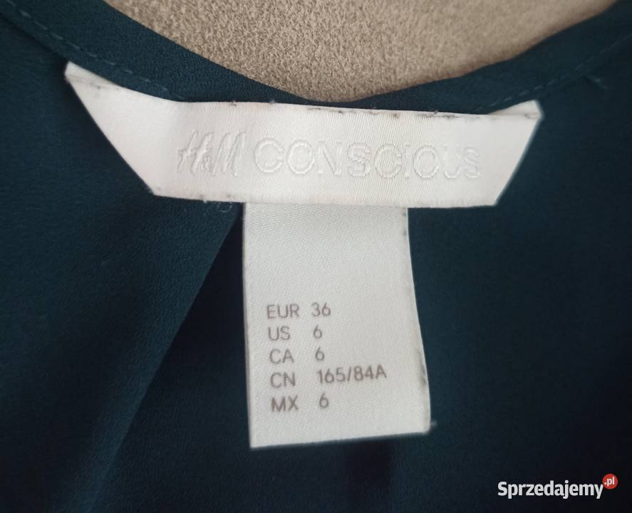 Bluzka w kolorze butelkowej zieleni HM Częstochowa