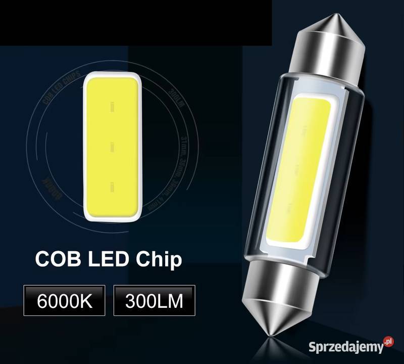 Żarówka C5W Rurkowa 36 i 41 mm 12 LED COB Żarówki samochodowe Oświetlenie łódzkie Sieradz
