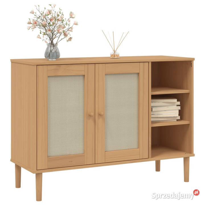 Szafka SENJA imitacja rattanu brązowa 112x40x80 Warszawa