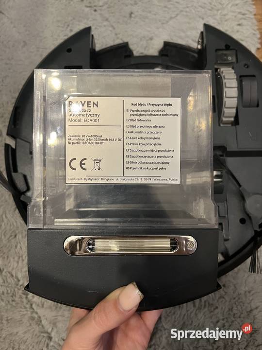 Robot sprzątający raven EOA001 pełny zestaw plus Gdynia
