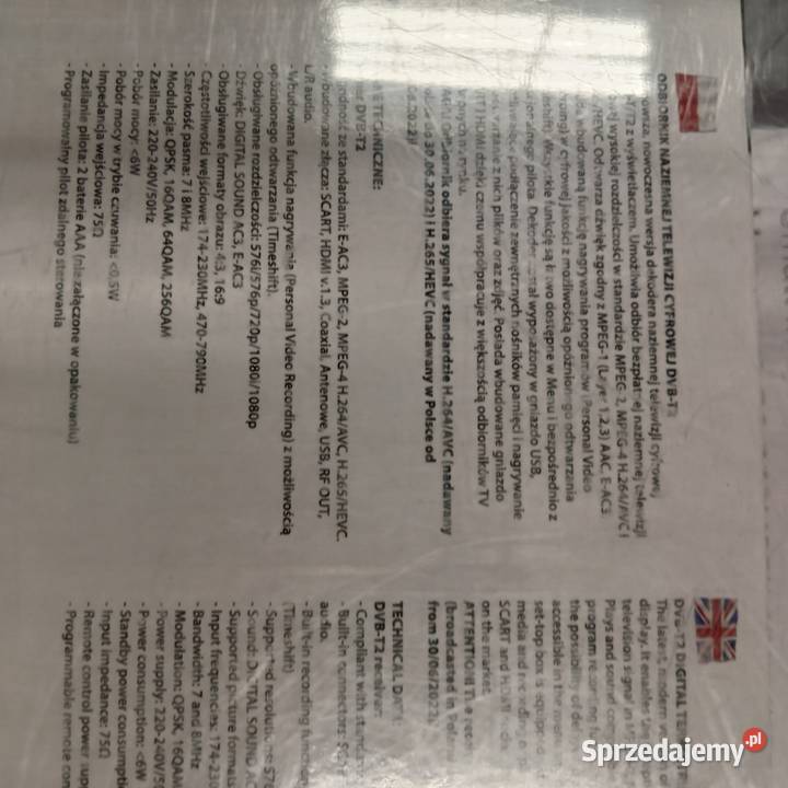 Dekoder DVBT 2 Esperanza nowy