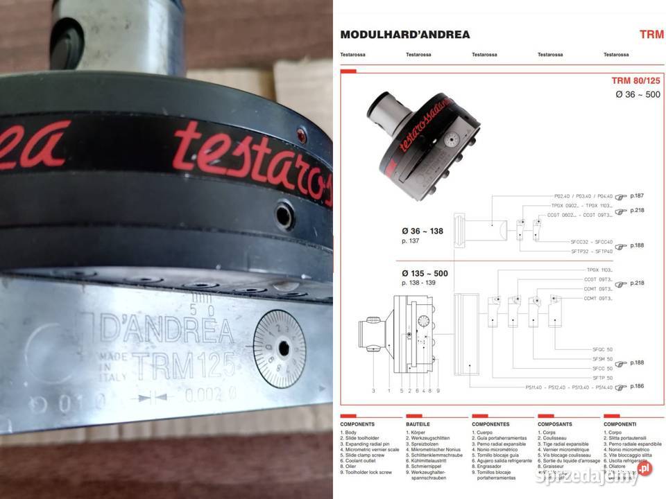 Wytaczadło DAndrea TESTAROSSA 3641036500 0002mm lubelskie Świdnik sprzedam