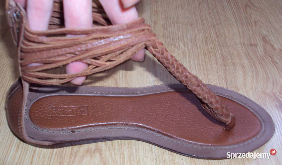 Sandały japonki PullBear 37 skóra mazowieckie Warszawa