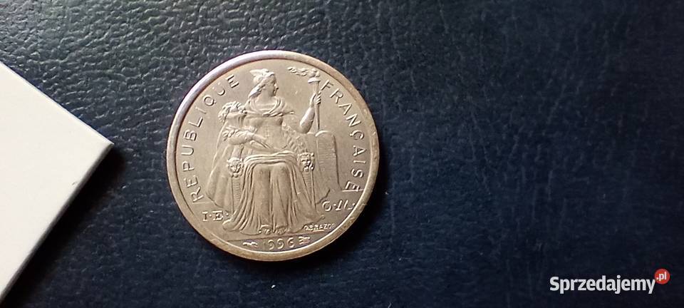 Stare monety 1 frank 1996 Polinezja podkarpackie Lesko