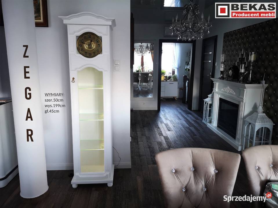 Zegar Stylowy Dąb Rustikalny Zegar Stojący 50 45cm Włocławek