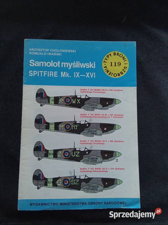 Samolot myśliwski spitfire typy broni i Warszawa