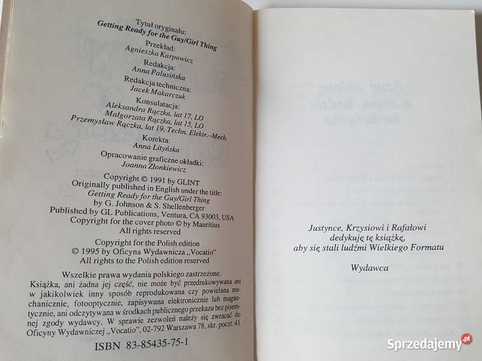 Dziewczyny chłopacy PORADNIK seks miłość sprzedam