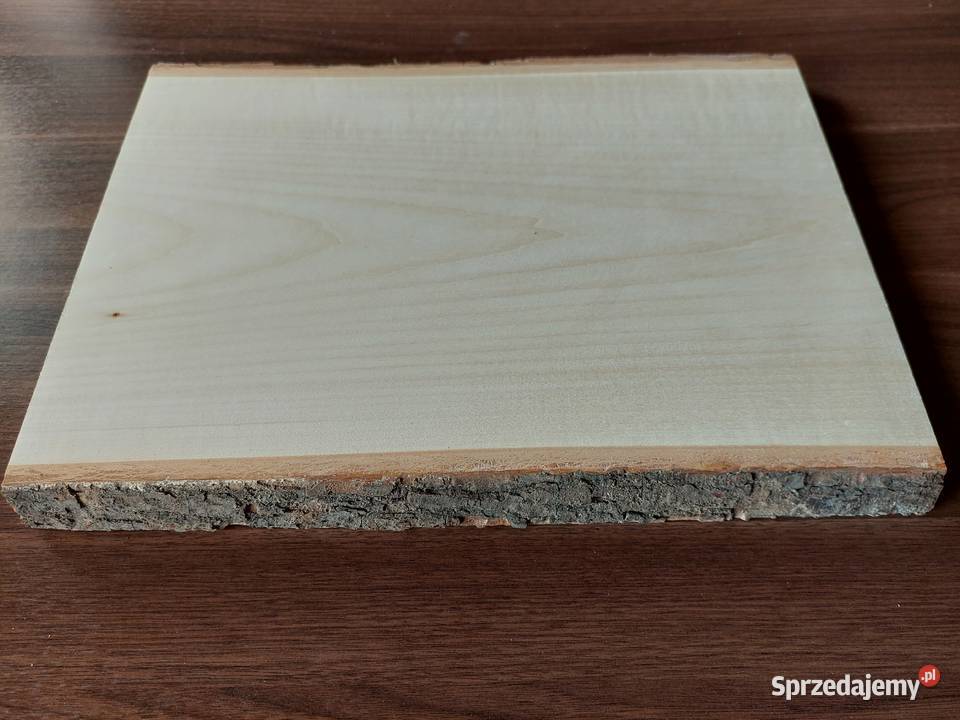 Deska lipowa z korą 40x225x25 rzeźba ikony Rękodzieło Łódź