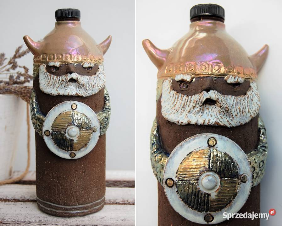 Wiking ozdobna butelka ceramiczna Marga Dekoracje i ozdoby Lublin