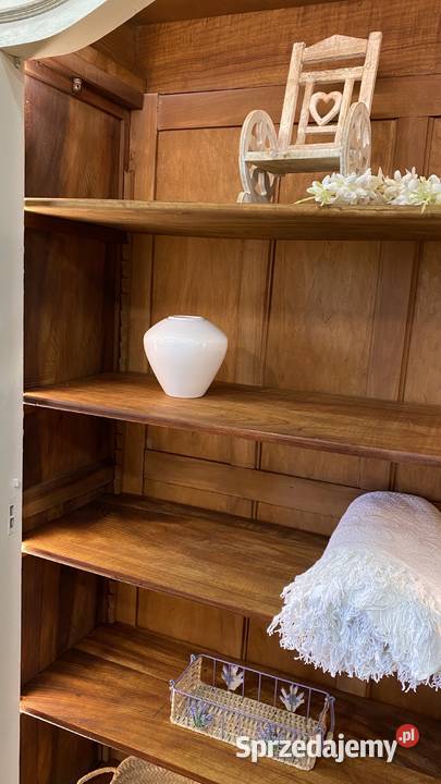 Biblioteka witryna LUDWIK XV Antyk biała 1913 r 241cm pomorskie Gdańsk