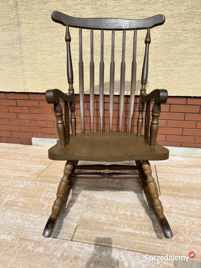 Fotel bujany bujak na biegunach prl retro