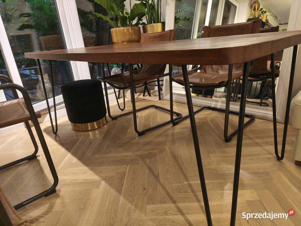 stół akacja metalowe nogi i industrial Piaseczno