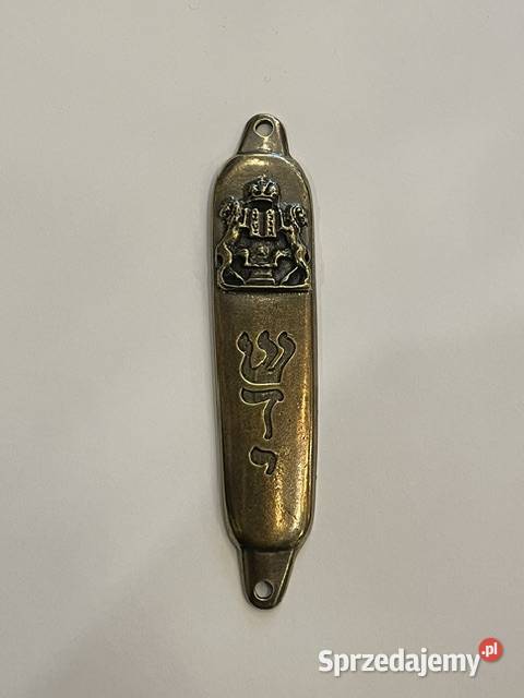 Mezuza z motywem Lwów Judy i Tablic Przykazań