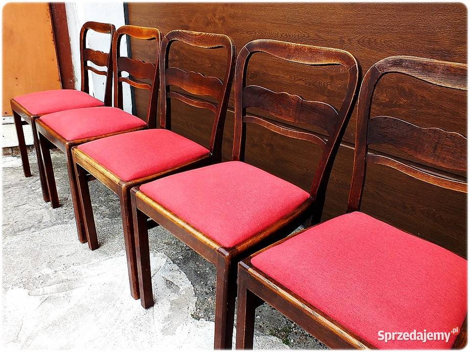 Krzesła ArtDeco Stare Drewniane Krzesło na Antyki, Sztuka, Kolekcje Żary