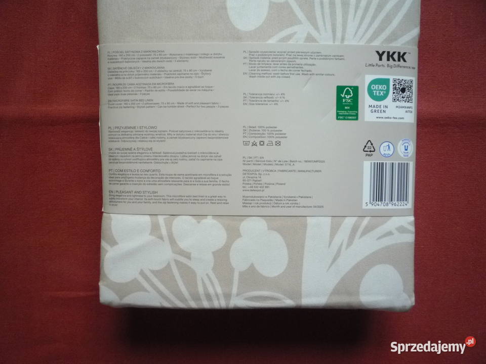 Smukee nowa beżowa pościel satynowa mikrowłókno Komplety pościeli zachodniopomorskie Szczecin