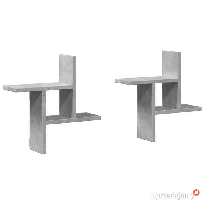 Półki ścienne 2 szarość betonu 38x12x38 WM853248 Warszawa