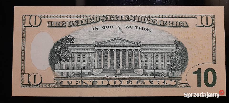 10 dolarów gwiazdka UNC Warszawa