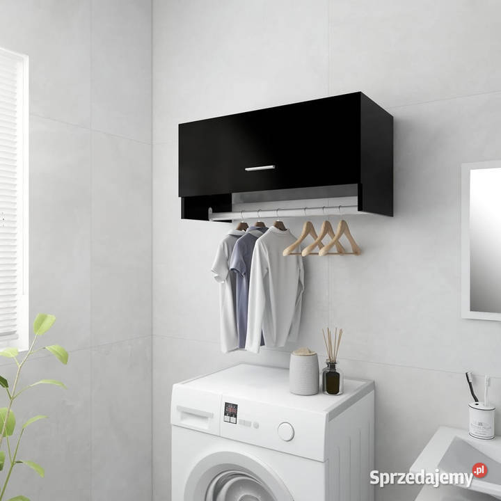 Szafka czarna 70x325x35 materiał drewnopochodny