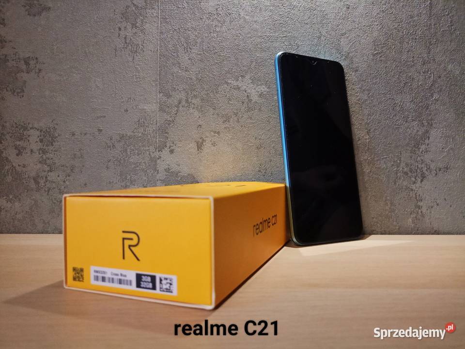 Realme C21 32GB Cross Blue Idealny stan Dual SIM Pozostałe śląskie Jastrzębie-Zdrój sprzedam
