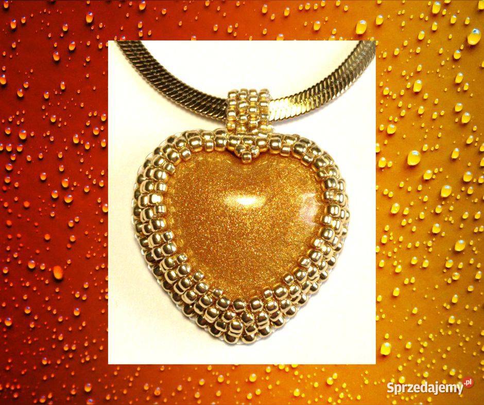 ZŁOTY WISIOREK Z ŻYWICĄ mazowieckie Warszawa